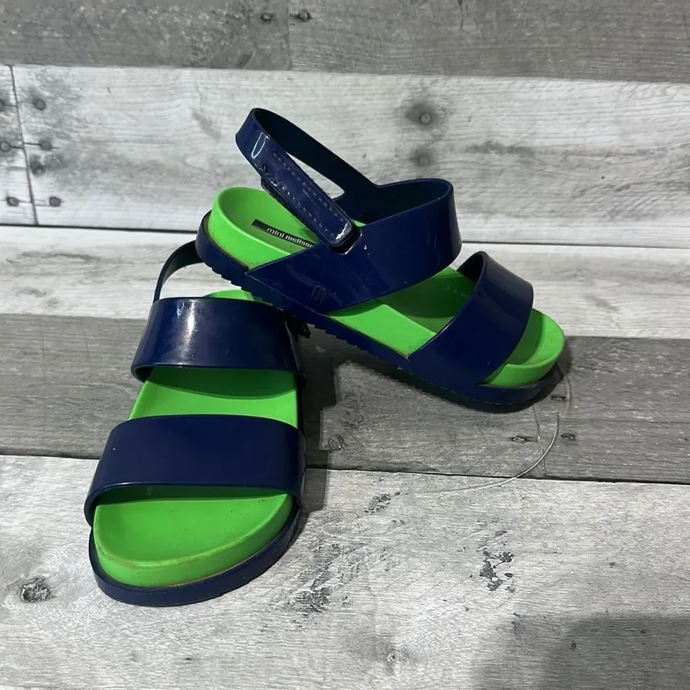 Mini Melissa Strappy Sandals Girls Sz 10